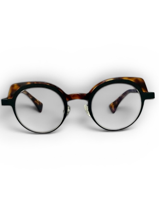 Frederic Beausoleil Accessories - Frederic Beausoleil Round Tortoiseshell and Black Glasses Frames